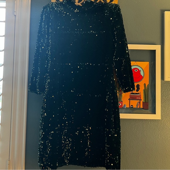 Donna Morgan Sequin open back Mini Dress - Picture 4 of 8